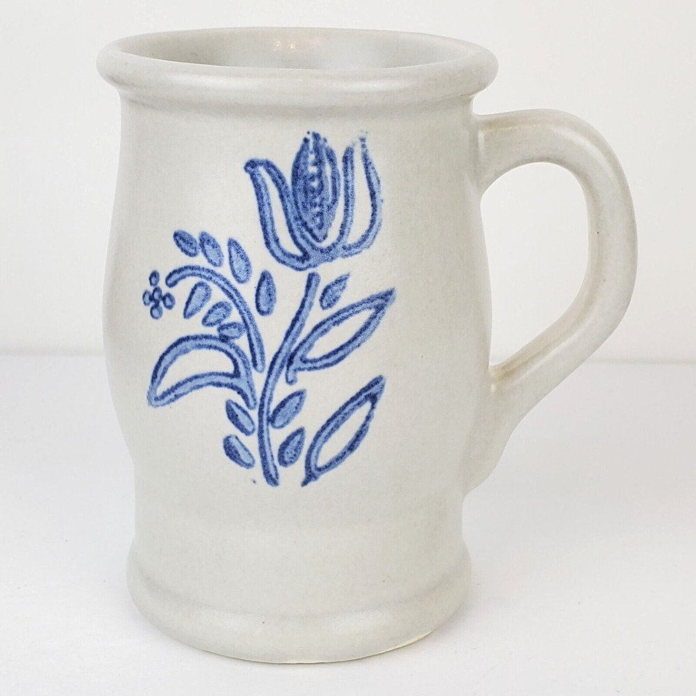 Vintage Pfaltzgraff Yorktowne Tulip 4 1/2" Footed Barrel Coffee Mug USA Made